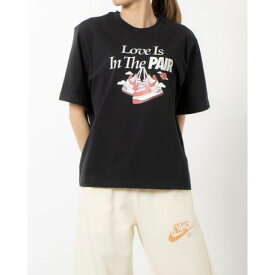 ナイキ NIKE レディース 半袖Tシャツ ナイキ ウィメンズ NSW OC 1 ボクシー VDAY S/S Tシャツ FQ8871010 （BLACK/WHITE/ADOBE）