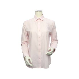 トーキョーシャツ TOKYO SHIRTS 形態安定 ワイド衿 長袖 レディースシャツ （ピンク）