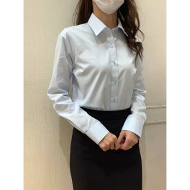 トーキョーシャツ TOKYO SHIRTS 形態安定 レギュラー衿 長袖 レディースシャツ （サックス）