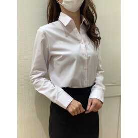 トーキョーシャツ TOKYO SHIRTS 形態安定 スキッパー衿 長袖 レディースシャツ （ピンク）