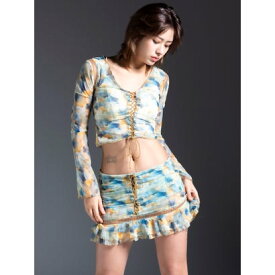 デュラス DURAS Orignal pattern skirt （BLUE）