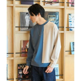 ザ ショップ ティーケー(メンズ) THE SHOP TK(Men) ダンボールパネルプルオーバー （ブルーグリーン(597)）