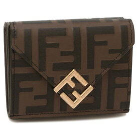 フェンディ FENDI 三つ折り財布 ミニ財布 ブラウン レディース FENDI 8M0480 ADYM F13VK （MAYA BLACK）