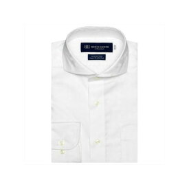 トーキョーシャツ TOKYO SHIRTS 【超形態安定】 プレミアム ホリゾンタルワイドカラー 綿100% 長袖ワイシャツ （ホワイト）