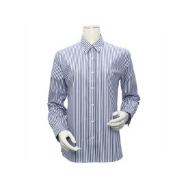 トーキョーシャツ TOKYO SHIRTS 形態安定 レギュラー衿 綿100% 長袖レディースシャツ （ネイビー）