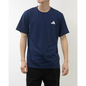 アディダス adidas メンズ 半袖機能Tシャツ トレイン エッセンシャルズ コンフォートトレーニング Tシャツ IC7422 （ダークブルー/ホワイト）