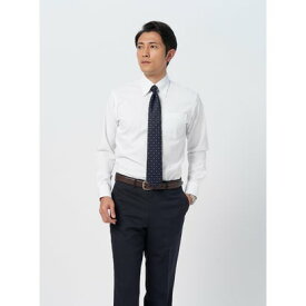 トーキョーシャツ TOKYO SHIRTS 【透け防止】 形態安定 スナップダウンカラー 綿100% 長袖ワイシャツ （ホワイト）