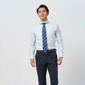 トーキョーシャツ TOKYO SHIRTS 形態安定 ホリゾンタルワイドカラー 綿100% 長袖 ワイシャツ （ライトグリーン）