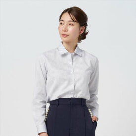 トーキョーシャツ TOKYO SHIRTS 【ECOVERO】 形態安定 ワイド衿 長袖 レディースシャツ （グレー）