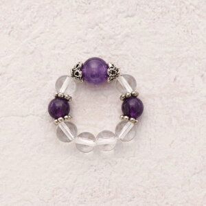 ヴァリアススタイル VARIOUS STYLE リング 天然石 ストーンリング アミュレット 開運風水 アメジスト 水晶 パワーストーン アクセサリー 指輪 レディース SS008 (-)