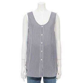 ローファッジ RAW FUDGE 【CLOCHE】タンク型ブラウスストライプ （ネイビー）