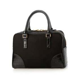 ギ ラロッシュ Guy Laroche Guy Laroche/ギ・ラロッシュ 牛革クロコダイル型押し×キャンバス 2wayボストンバッグ （ノワール）