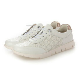 フィットジョイ FITJOY 軽量 5 eyelet レーザープリントスニーカー （WHT）