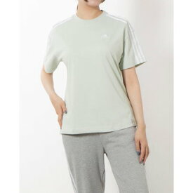 アディダス adidas レディース 半袖Tシャツ W ESS+ 3ST Tシャツ JF1399 （リネングリーン）