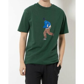 ニューバランス New Balance メンズ 半袖Tシャツ リラックス ショートスリーブTシャツ_Athletics Sport Style MT41579 （グリーン）