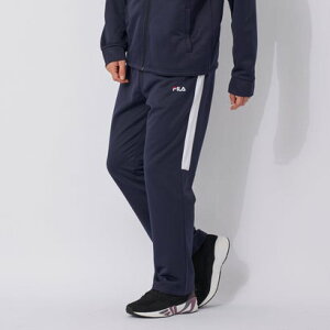 フィラ FILA 裏起毛ブリスターロングパンツ (ネイビーホワイト)