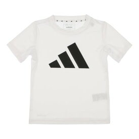 アディダス adidas ジュニア 半袖機能Tシャツ トレイン エッセンシャルズ AEROREADY ロゴ レギュラーフィット 半袖Tシャツ HS1603 （ホワイト/ブラック）