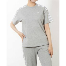 アディダス adidas レディース 半袖Tシャツ W ESS+ 3ST Tシャツ JF1395 （ミディアムグレーヘザー）