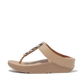 フィットフロップ fitflop HALO BEAD-CIRCLE LEATHER TOE-POST SANDALS （Latte Beige）