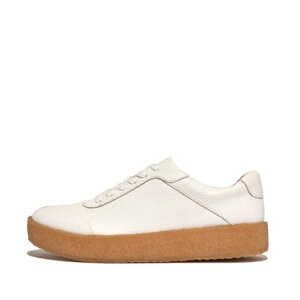 �t�B�b�g�t���b�v fitflop RALLY TUMBLED-LEATHER CREPE SNEAKERS �iUrban White�j