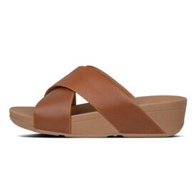 フィットフロップ fitflop LULU CROSS SLIDE SANDALS - LEATHER （Light Tan）