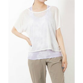 ティゴラ TIGORA レディース フィットネス 半袖Tシャツ フィットネス ブラタンクトップセットシアーTシャツ TRー3F2324TS （ホワイト*LV）