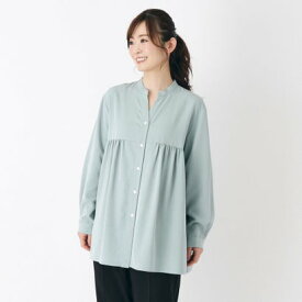 ローラ アシュレイ Laura Ashley 【レース付き／フリル】シャツチュニック （ブルー(091)）