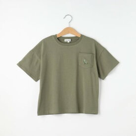シューラルー キッズ SHOO・LA・RUE／Kids 【110-140cm】ポケット刺繍Tシャツ （カーキ(027)）
