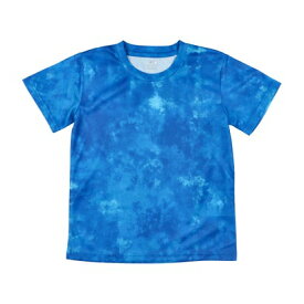 ティゴラ TIGORA ジュニア 半袖機能Tシャツ icool 総柄プリントTシャツ TR-9A4214TS （ブルー）