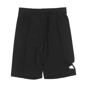 アディダス adidas ジュニア ショーツ トレイン エッセンシャルズ AEROREADY ロゴ レギュラーフィットショーツ HR6411 (ブラック/ホワイト)