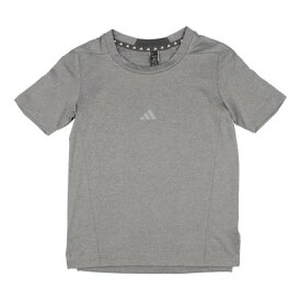 アディダス adidas ジュニア 半袖機能Tシャツ U TI エアロレディ ヘザー Tシャツ IN1657 （グレーワン/グレースリー/グレーシックス）