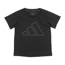 アディダス adidas ジュニア 半袖機能Tシャツ エッセンシャルズ AEROREADY レギュラーフィット ロゴ半袖Tシャツ HR5783 （ブラック/ホワイト）