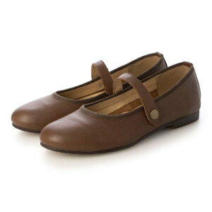 ZOCCU 柔らかく歩きやすい ストラップ使い レザー フラットシューズ (CH)