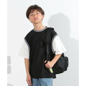 シューラルー キッズ SHOO・LA・RUE／Kids ユニフォーム風レイヤードTシャツ （ブラック(019)）