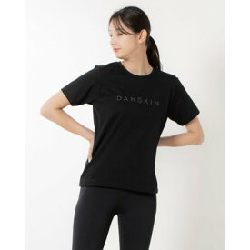 ダンスキン DANSKIN レディース フィットネス 半袖Tシャツ PRINT S/S TEE DC724107 （ブラック）