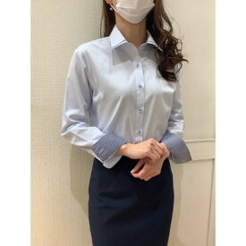 トーキョーシャツ TOKYO SHIRTS 形態安定 レギュラーカラー 長袖レディースシャツ （ブルー）