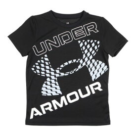 アンダーアーマー UNDER ARMOUR ジュニア 半袖機能Tシャツ UAテック スーパービッグロゴ ショートスリーブTシャツ 1384684 （Black / / White）
