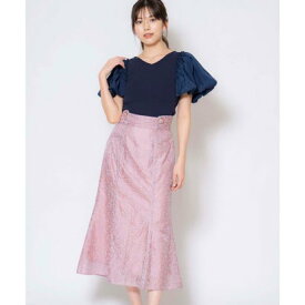 ノエラ Noela 刺繍パイピングスカート （ピンク）