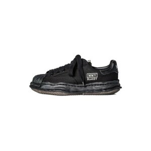 ���]�� �~�n�����X�q�� Maison MIHARA YASUHIRO BLAKEY Original Sole Canvas Low Cut Sneaker - A08FW735 �iBlack/Black�j