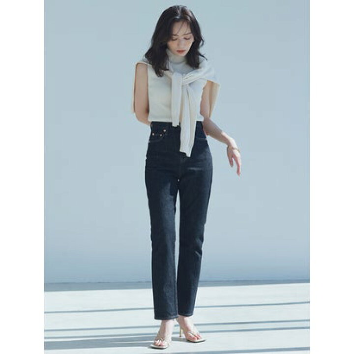 楽天市場】アニュアンス anuans Slim straight denim （BLACK 