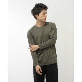 ティゴラ TIGORA メンズ アウトドア 長袖Tシャツ 秒乾(R)クルーネック長袖Tシャツ_トレッキング TR-9D1444TL （カーキ）