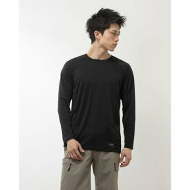 ティゴラ TIGORA メンズ アウトドア 長袖Tシャツ 秒乾(R)クルーネック長袖Tシャツ_トレッキング TR-9D1444TL （ブラック）