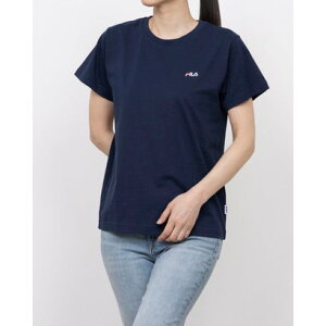 フィラ FILA レディース ワンポイント Tシャツ FL6862 (ネイビー)