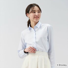 トーキョーシャツ TOKYO SHIRTS 【ディズニー】 形態安定 レギュラー衿 長袖 レディースシャツ （ブルー）