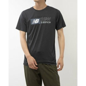 ニューバランス New Balance メンズ 半袖機能Tシャツ グラフィックショートスリーブTシャツ_(ブロックロゴ) AMT41000 （ブラック）