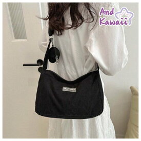 アンドカワイイ And Kawaii ショルダーバッグ 肩かけバッグ 斜めがけ ミニクロスボディバッグ 軽量 韓国 （ブラック）