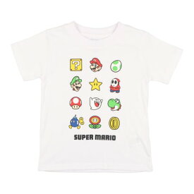 ファインプラス FINE PLUS ジュニア 半袖Tシャツ マリオ KIDS キャラアンドアイテム Tシャツ 22863124 （WHITE）