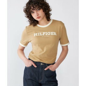 トミー ヒルフィガー TOMMY HILFIGER REG MONOTYPE FLOCK C-NK SS （ベージュ）