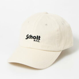 ショット Schott BASIC LOGO CORDUROY 6P CAP （WHITE）