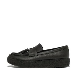tBbgtbv fitflop LOAFFER TASSEL TUMBLED-LEATHER CREPE LOAFERS iBlackj